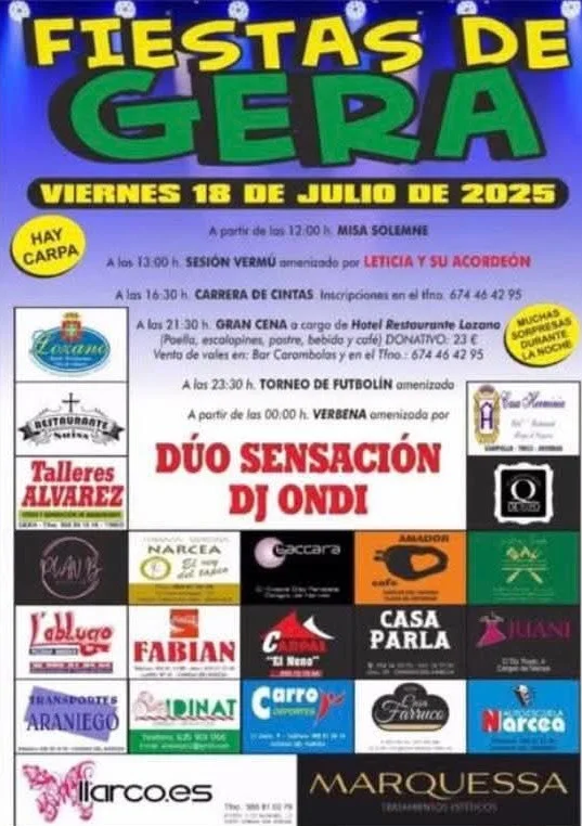 Fiestas de Gera 2025