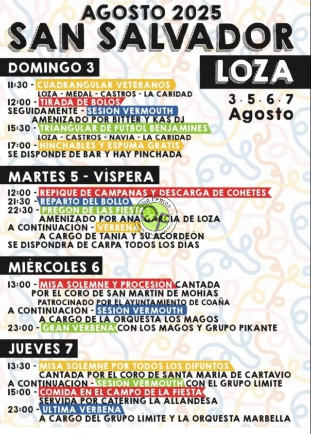 Fiestas de San Salvador 2025 en Loza