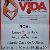 Donación de sangre en Boal el lunes 21 de julio