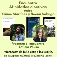 Encuentro de Noemí Sabugal y Xaime Martínez en Librería Treito