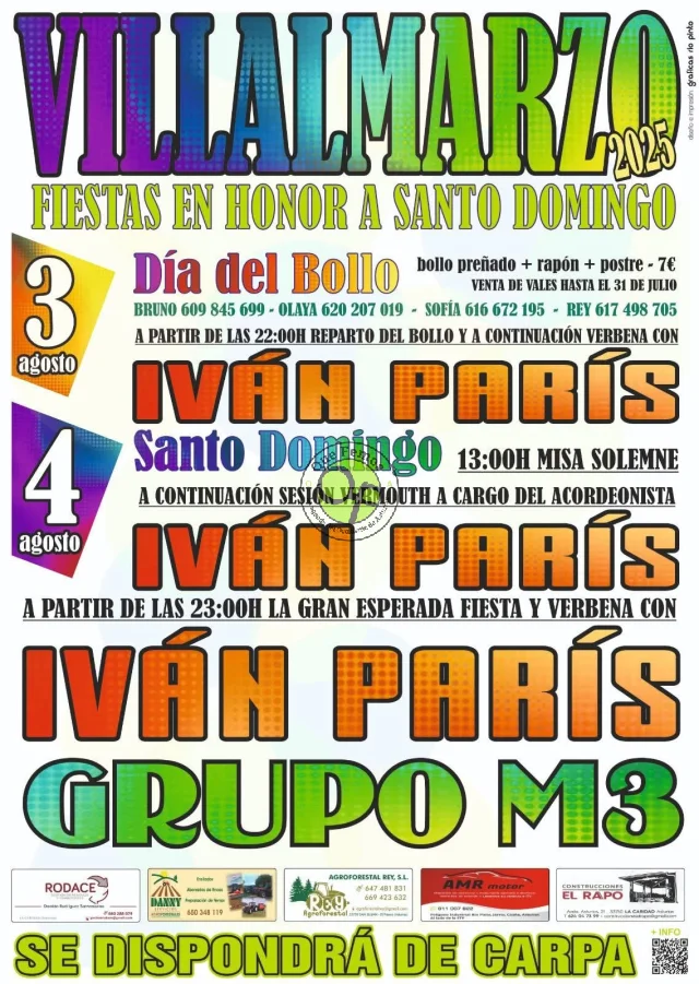 Fiestas de Santo Domingo 2025 en Villalmarzo