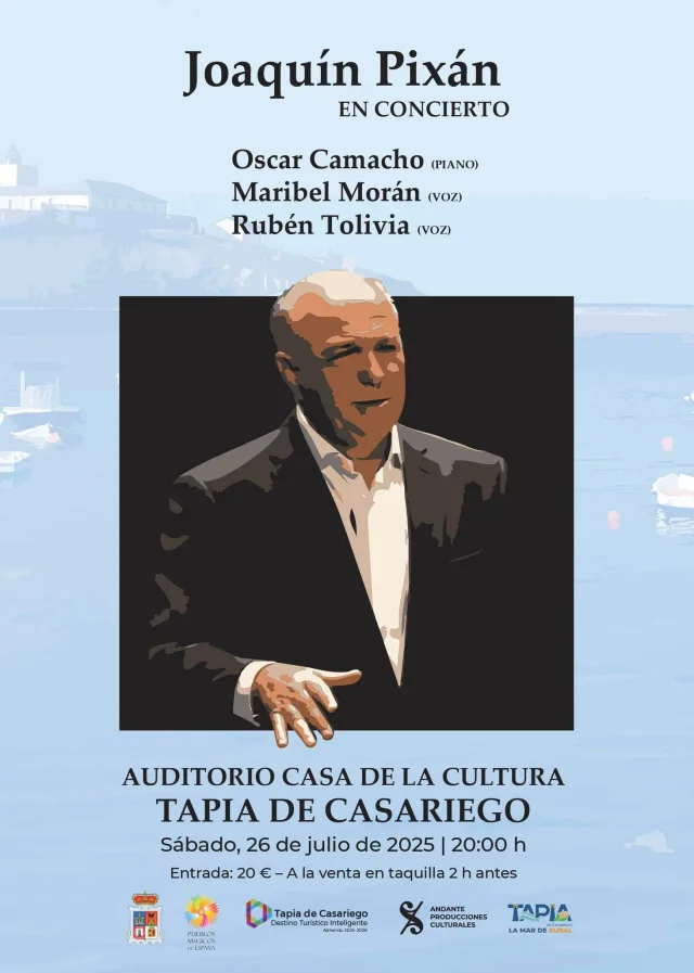 Joaquín Pixán en concierto en Tapia de Casariego