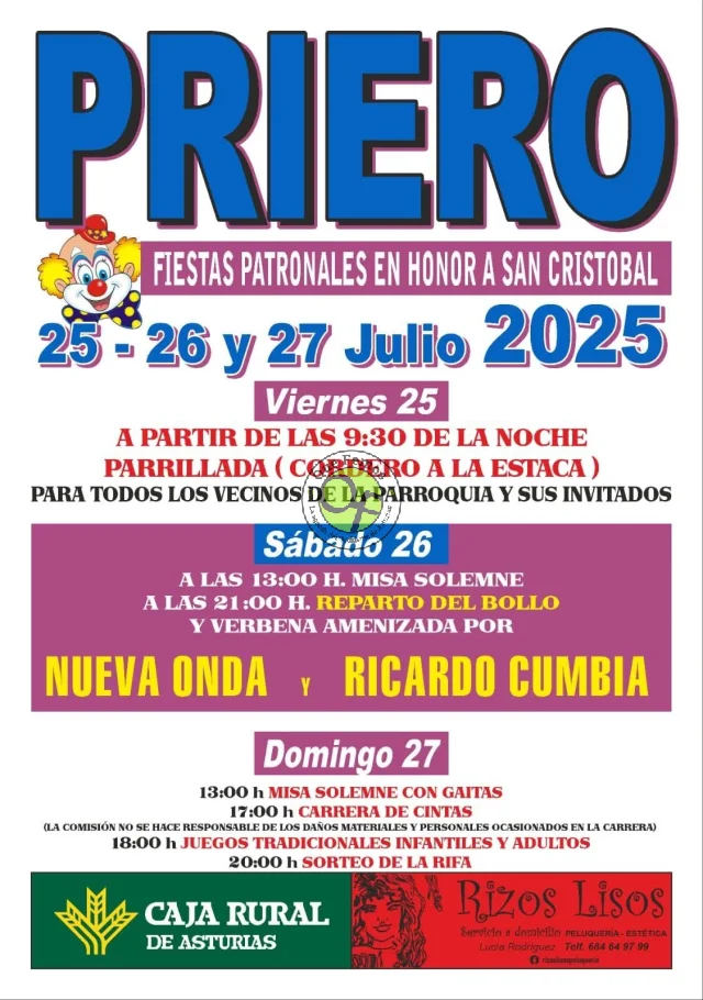 Fiestas de San Cristóbal 2025 en Priero