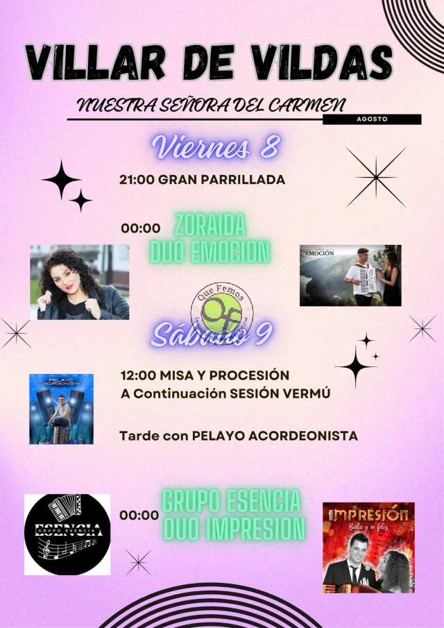 Fiestas de Nuestra Señora del Carmen 2025 en Villar de Vildas