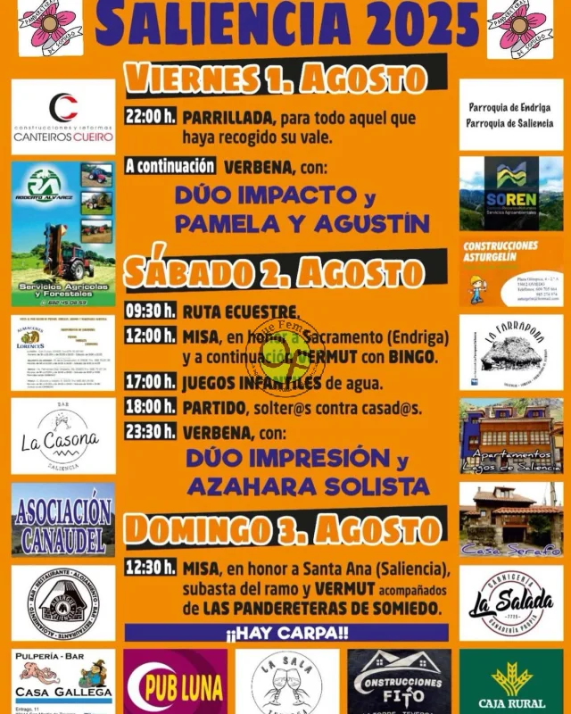 Fiestas del Sacramento y Santa Ana 2025 en Saliencia