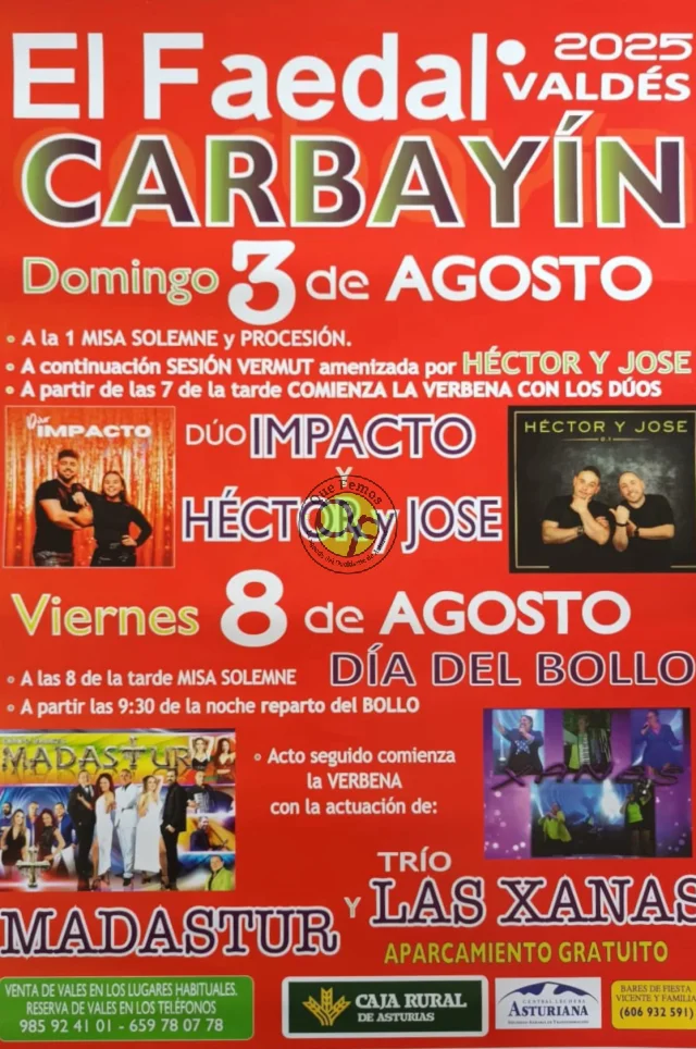 Fiestas de Carbayín 2025 en El Faedal