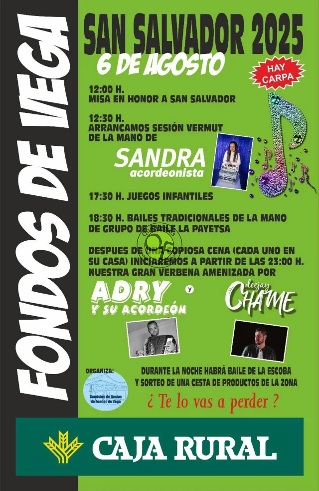 Fiesta de San Salvador 2025 en Fondos de Vega