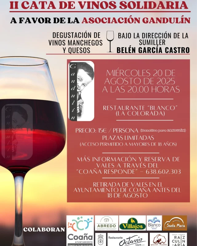 II Cata de Vinos Solidaria a favor de la Asociación Gandulín