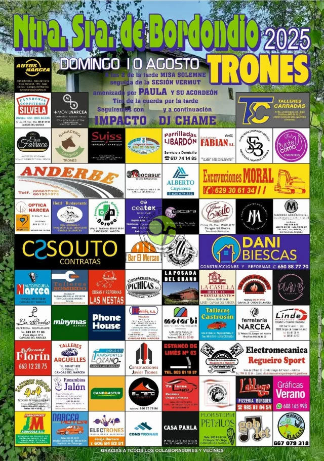 Fiesta de Nuestra Señora de Bordondio 2025 en Trones