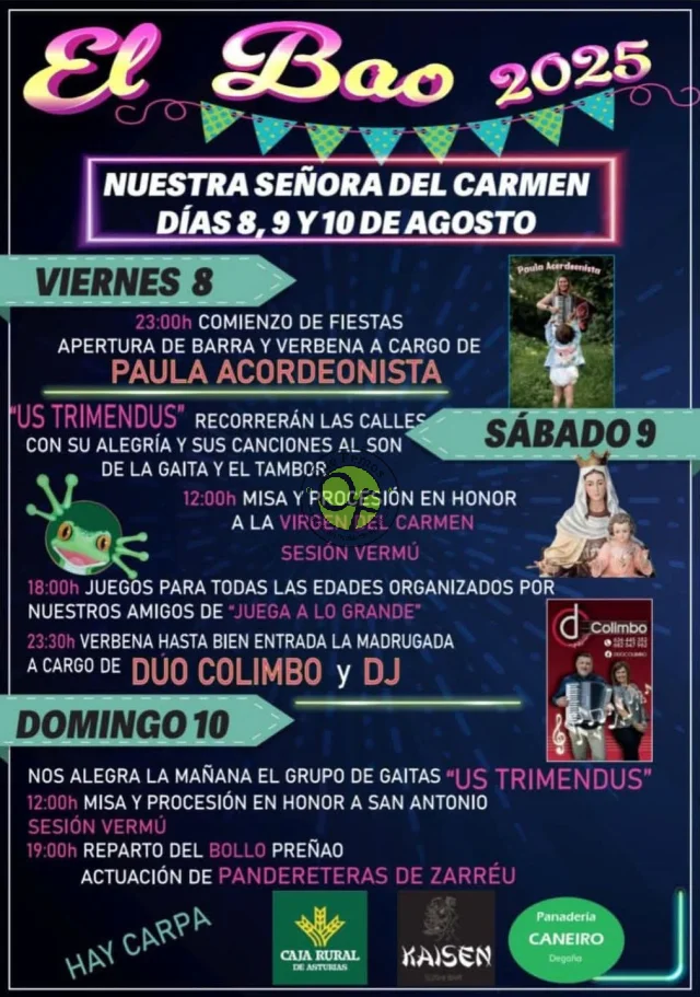 Fiestas de Nuestra Señora del Carmen 2025 en El Bao