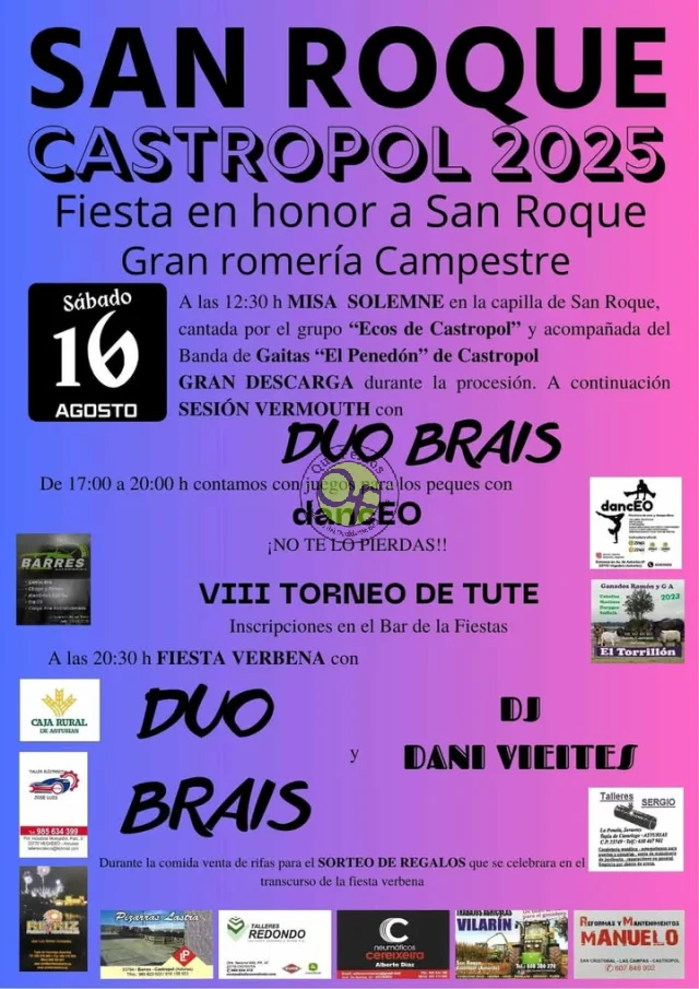 Fiesta de San Roque 2025 en Castropol