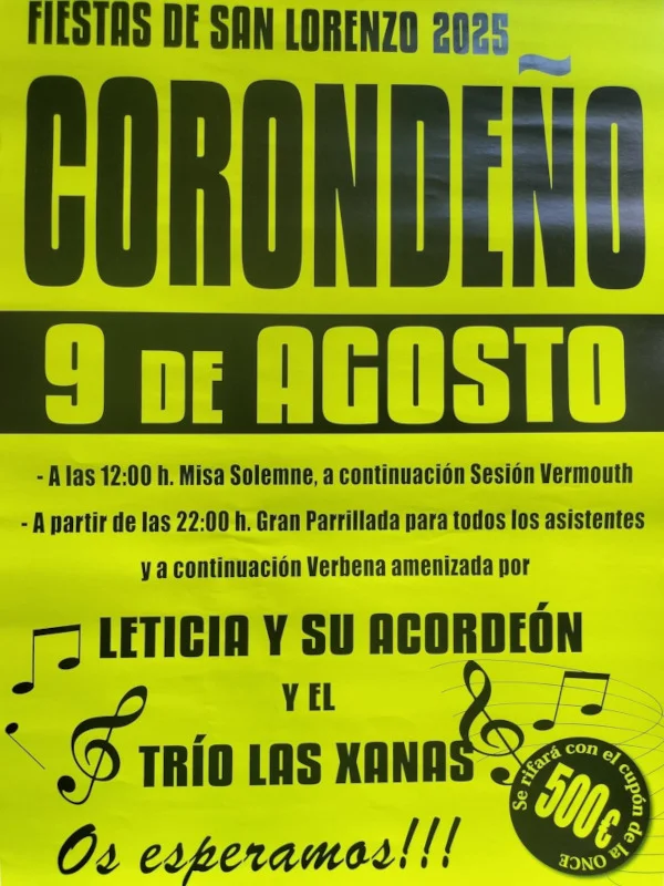 Fiestas de San Lorenzo 2025 en Corondeño