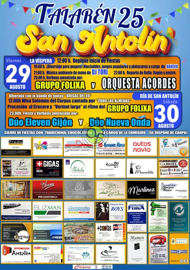Fiestas de San Antolín 2025 en Talarén