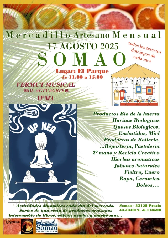 Mercadillo Artesano Mensual de Somao en agosto