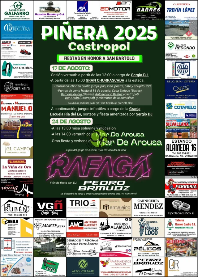 Fiestas de San Bartolo 2025 en Piñera