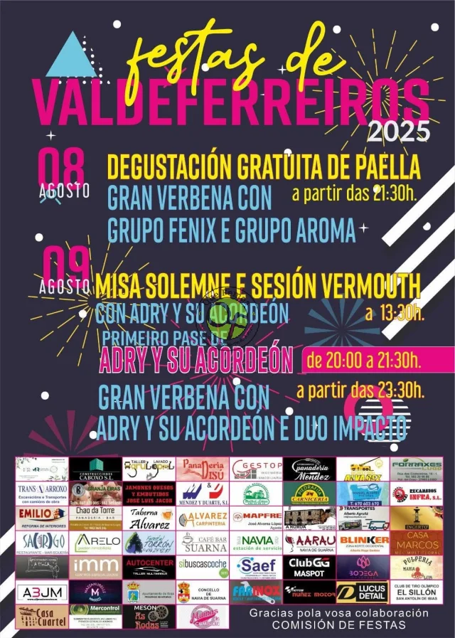 Fiestas de Valdeferreiros 2025