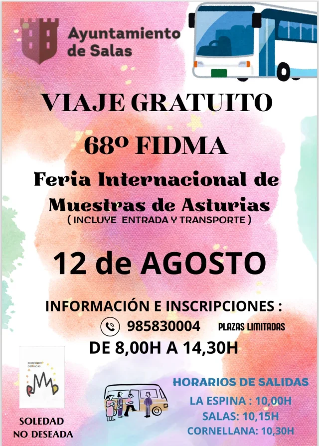 Salas organiza un viaje a la Feria de Muestras de Gijón 2025