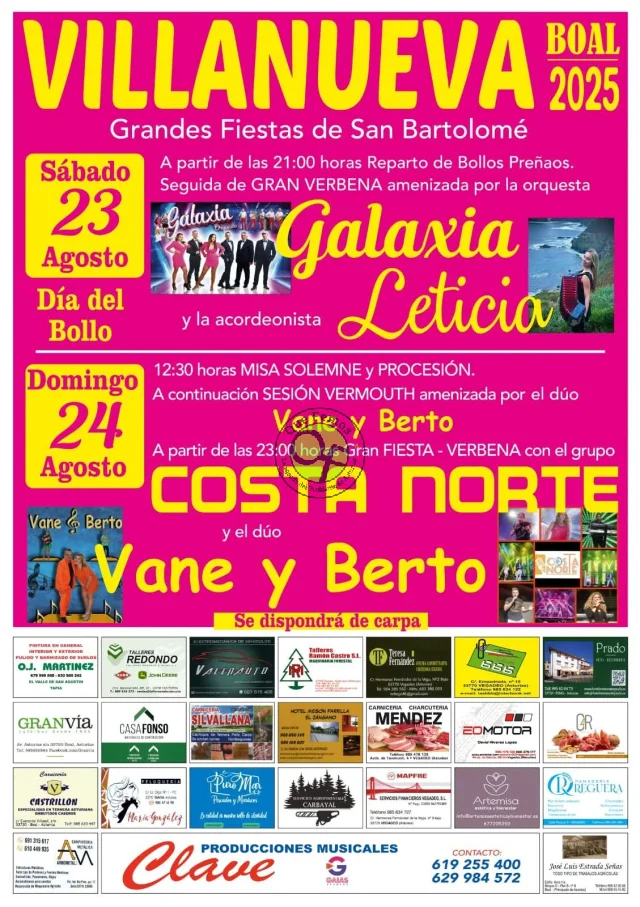 Fiestas de San Bartolomé 2025 en Villanova