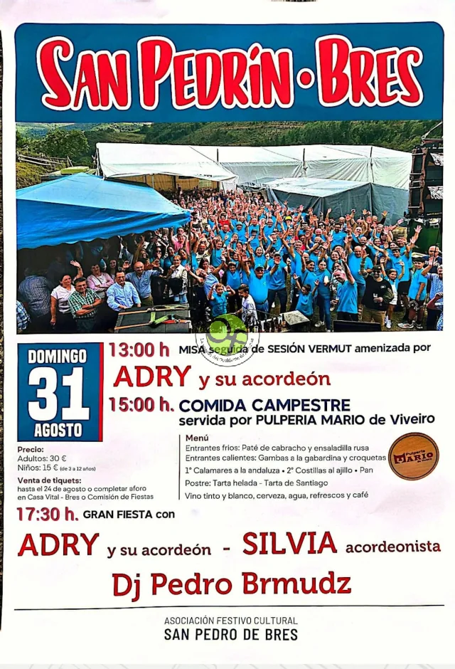 Fiesta de San Pedrín 2025 en Bres