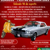 Concentración de vehículos clásicos fiestas de Cubia 