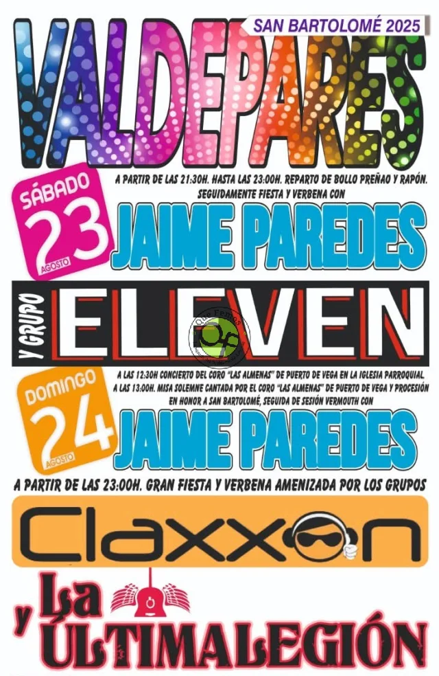Fiestas de San Bartolomé 2025 en Valdepares