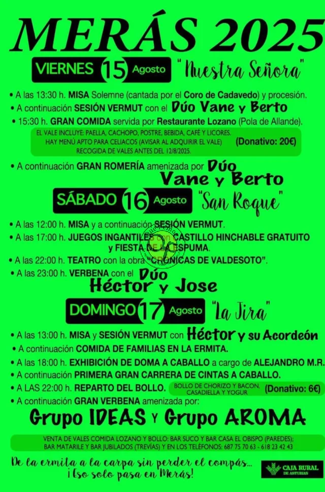 Fiestas de Nuestra Señora 2025 en Merás
