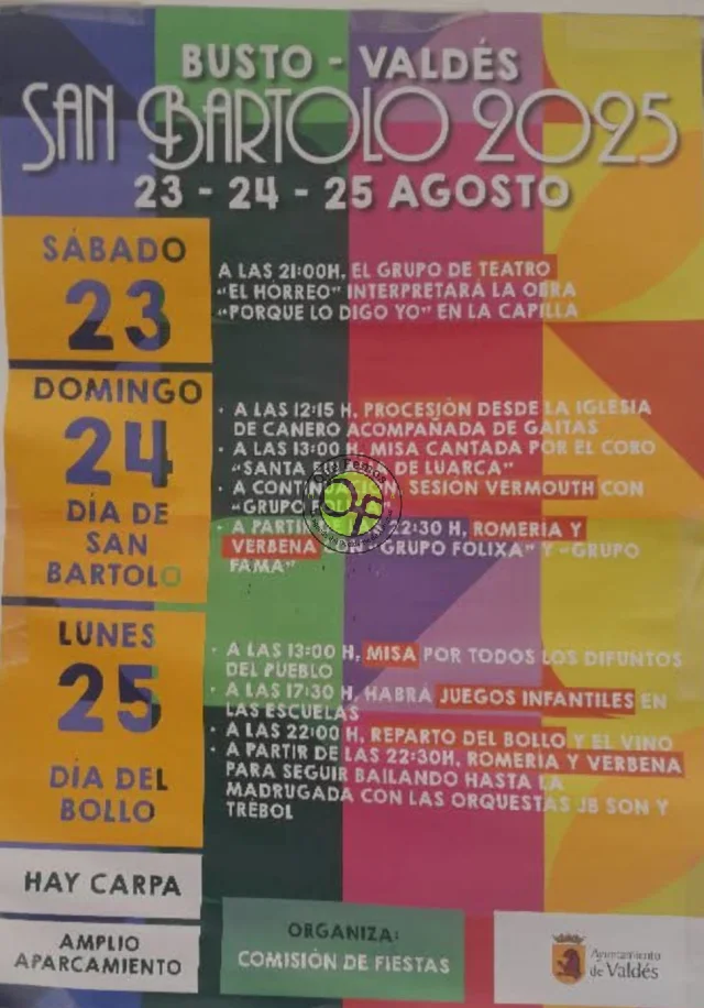Fiestas de San Bartolo 2025 en Busto