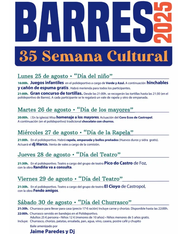 Semana Cultural de Barres 2025