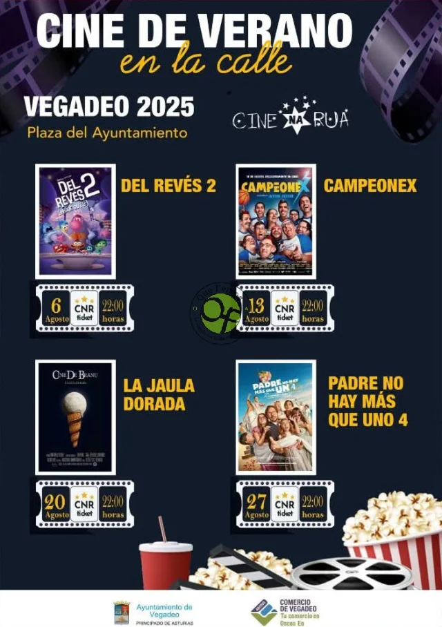 Cine de Verano en la calle en Vegadeo 2025