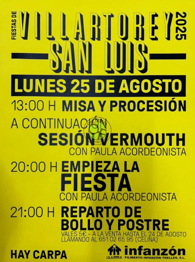 Fiestas de San Luis 2025 en Villartorey