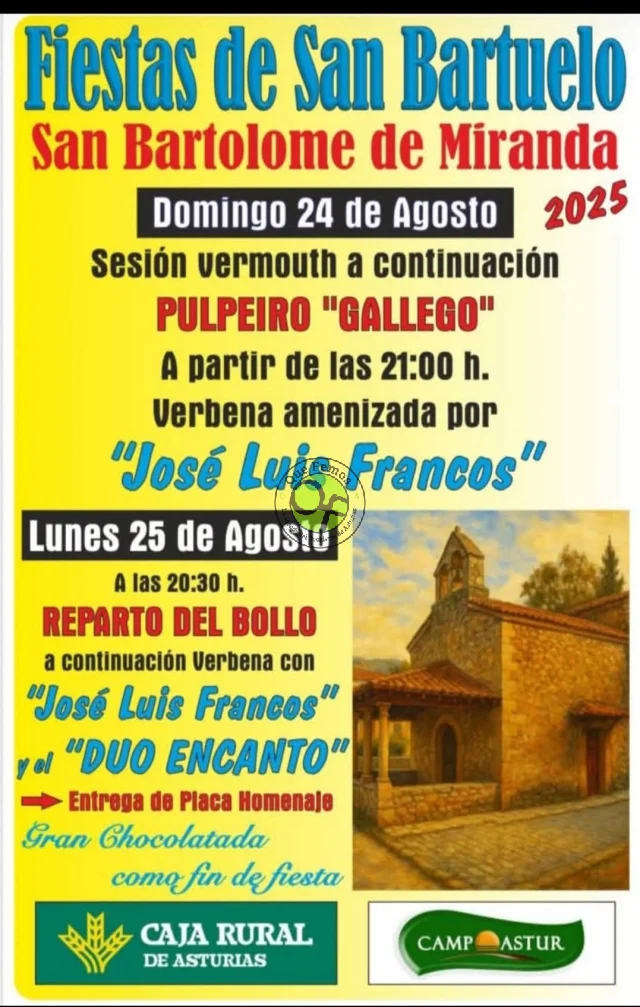Fiestas de San Bartuelo 2025 en San Bartolomé de Miranda