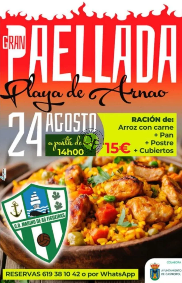Paellada en la playa de Arnao 2025