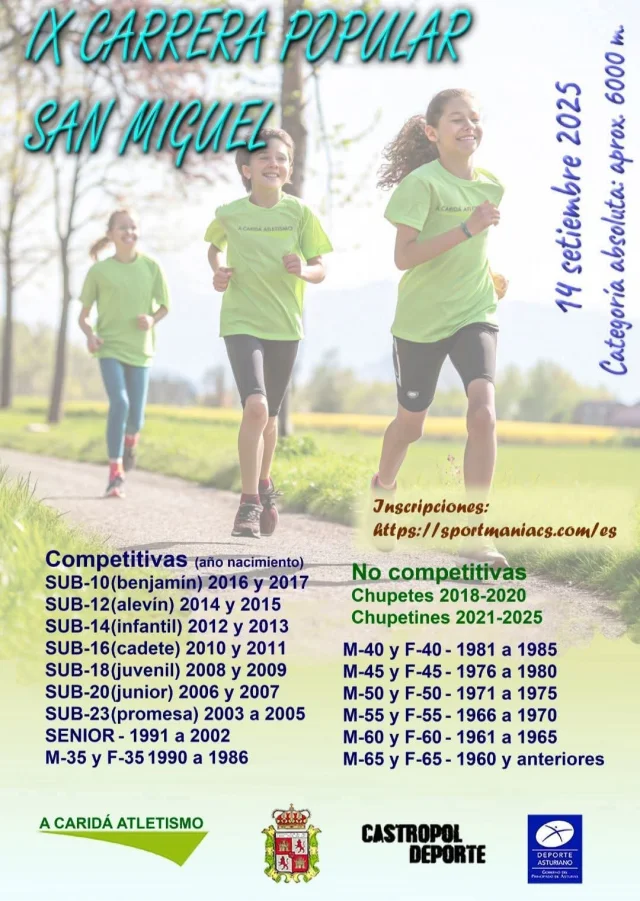 IX Carrera Popular San Miguel 2025 en El Franco