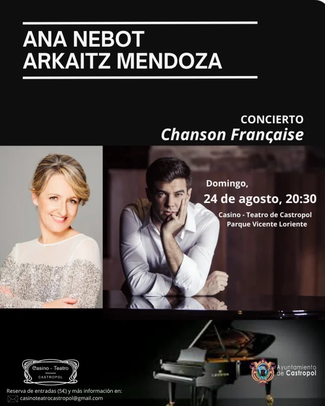 Concierto de Ana Nebot y Arkaitz Mendoza en Castropol