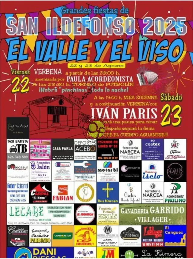 Fiestas de San Ildefonso 2025 en El Valle y El Viso