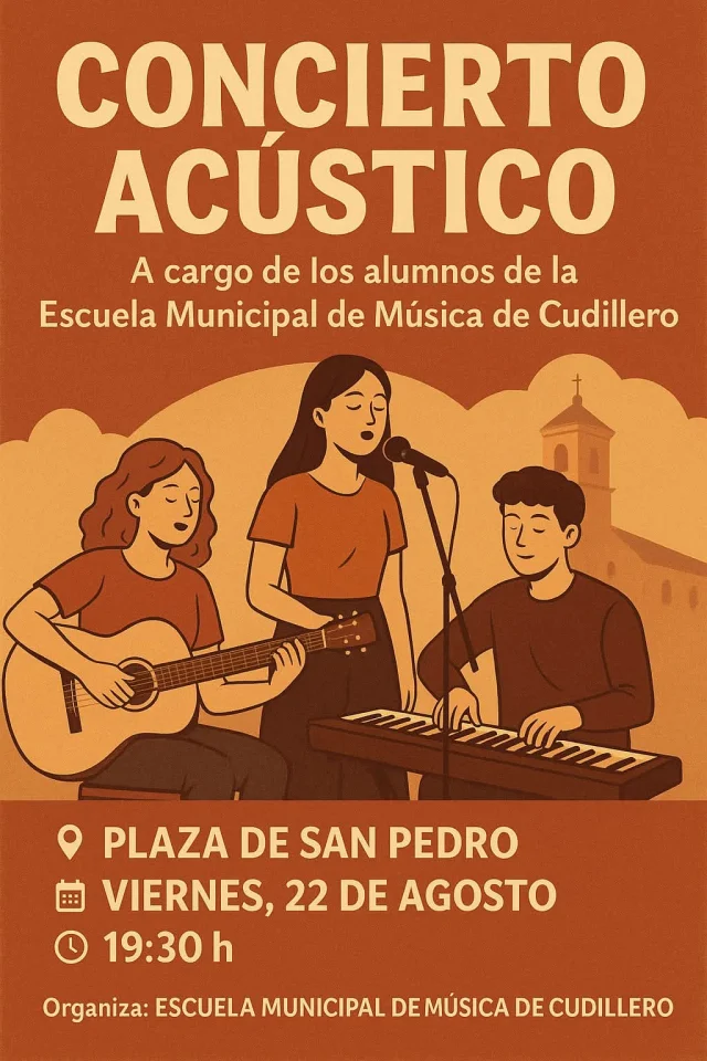 Concierto acústico en la Plaza de San Pedro en Cudillero