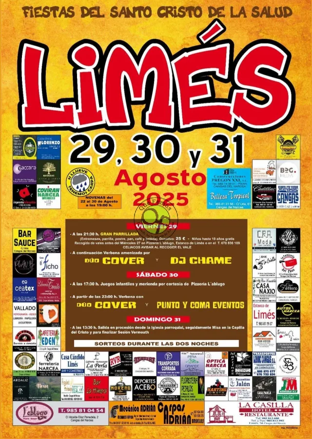 Fiestas del Santo Cristo de la Salud 2025 en Limés