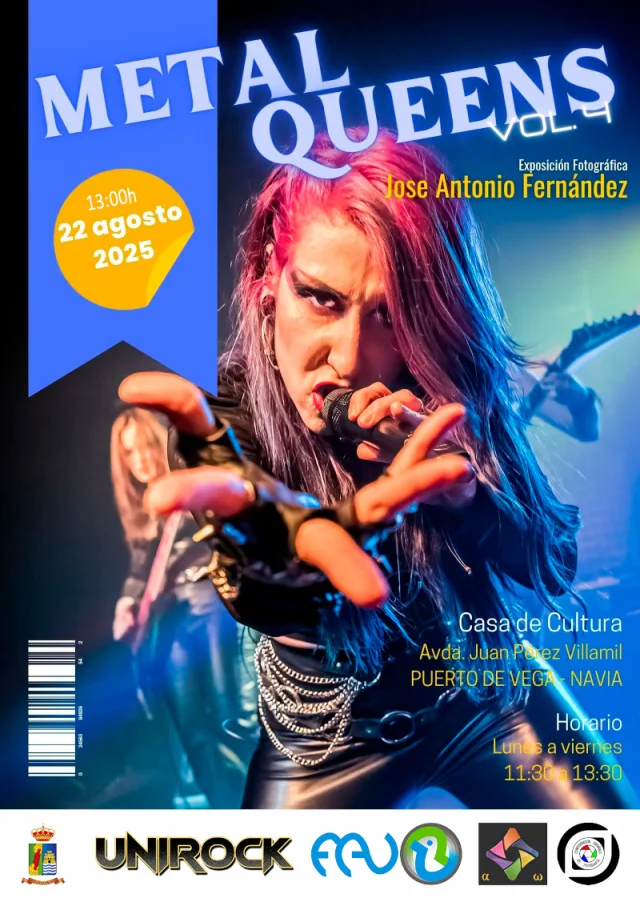 Exposición Metal Queens en Puerto de Vega