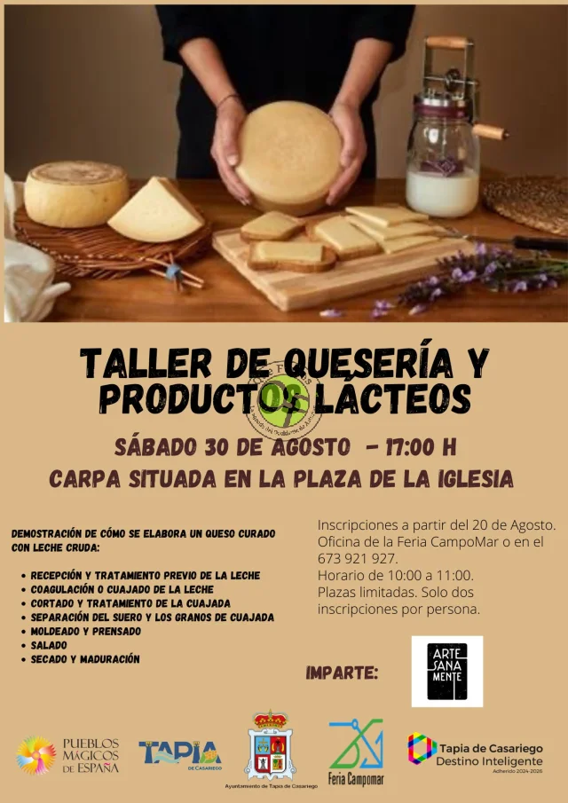 Taller de quesería y productos lácteos en Tapia de Casariego