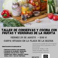 Taller de conservas y cocina con frutas y verduras de la huerta