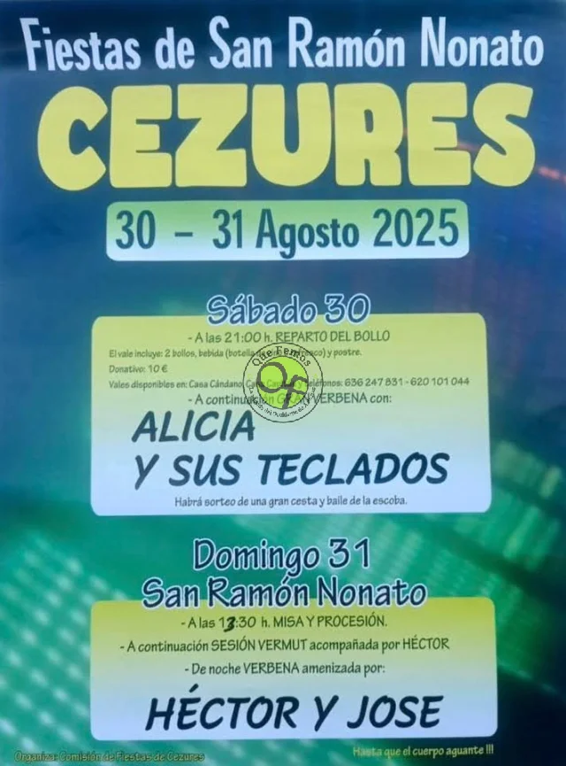 Fiestas de San Ramón Nonato 2025 en Cezures