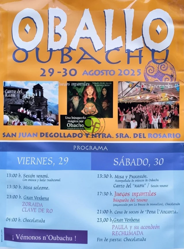 Fiestas de San Juan Degollado y Nuestra Señora del Rosario 2025 en Oubachu