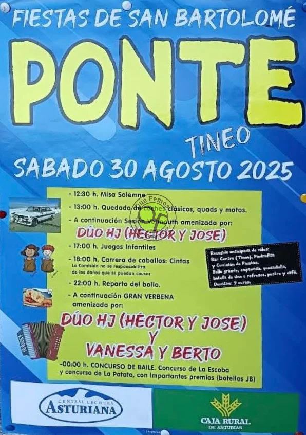 Fiesta de San Bartolomé 2025 en Ponte