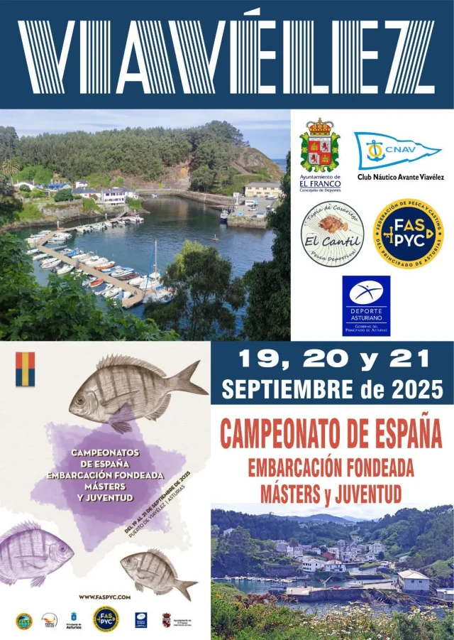 Viavélez acogerá el Campeonato de España de embarcación fondeada 2025