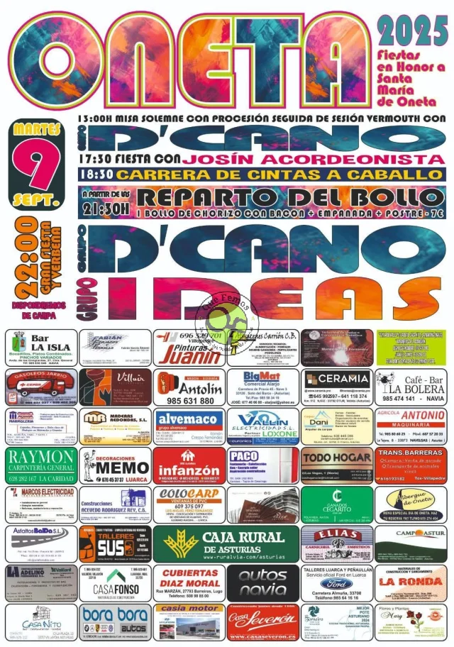 Fiestas de Santa María 2025 en Oneta