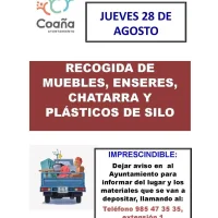 Recogida de enseres en Coaña: agosto 2025