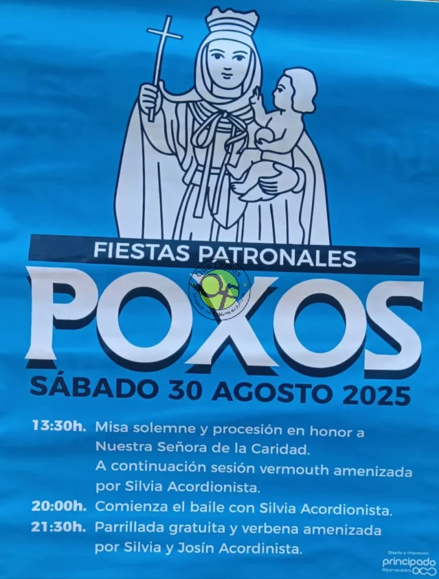 Fiestas de Nuestra Señora la Caridad 2025 en Poxos 