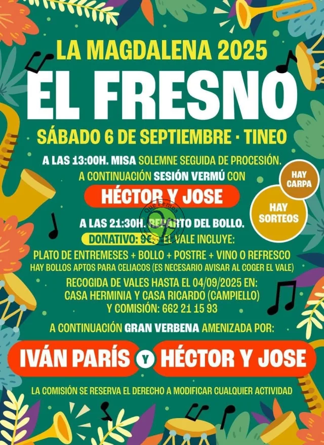 Fiesta de la Magdalena 2025 en El Fresno