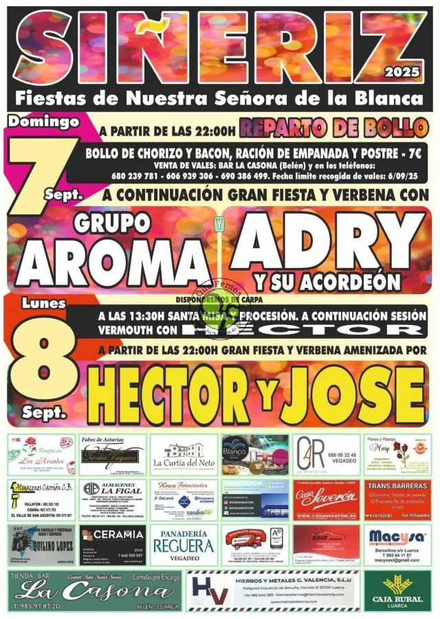 Fiestas de Nuestra Señora de la Blanca 2025 en Siñeriz