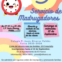 Servicio de madrugadores en los colegios de El Franco